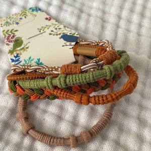 New!  5 pack Assorted Friendship Bracelet Hairties